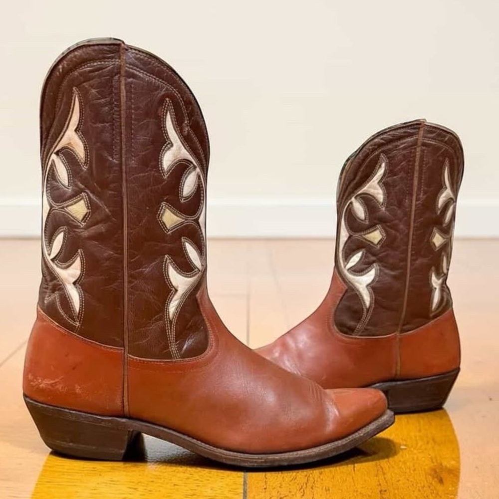 1950s Western Pee-Wee Cowboy Boots — Men’s 10.5 D Vintage Cowboy Western Boots